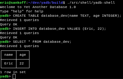 YADB shell demo